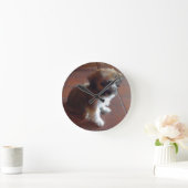 Niedliche Welpe Runde Wanduhr (Zuhause)