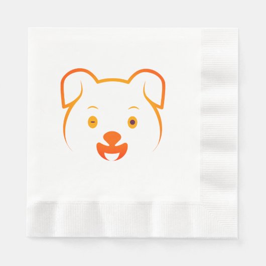 Niedliche Welpe Serviette (Vorderseite)