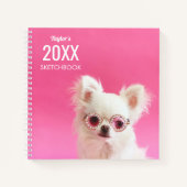 Niedliche Welpe-Sonnenbrille Personalisiert Kids S Notizblock (Vorderseite)