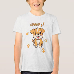 Niedliche Welpe Tri-Blend Shirt