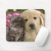 Niedliche Welpe und Kitten Mousepad (Mit Mouse)