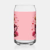 Niedliche Welpe Valentine Buffalo Karierte Ästheti Dosenglas (Links)