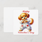 Niedliche Welpe - Valentintagskarte Dankeskarte (Vorne/Hinten)
