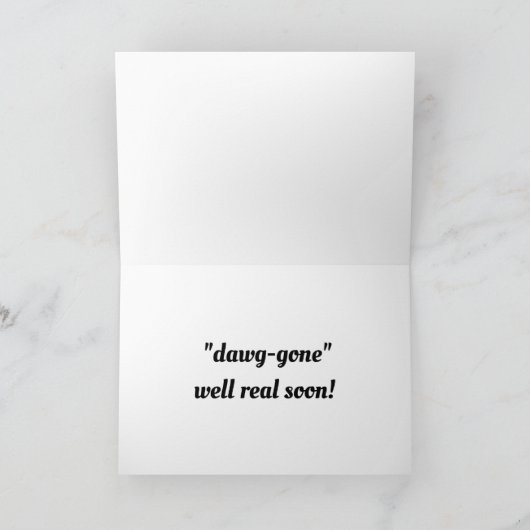 Niedliche Welpe wird gut Karte (Innenseite)