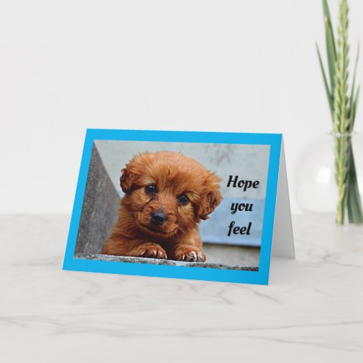 Niedliche Welpe wird gut Karte (Vorderseite)