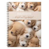 Niedliche Welpen Dog Lover Name Notebook Notizblock (Vorderseite)