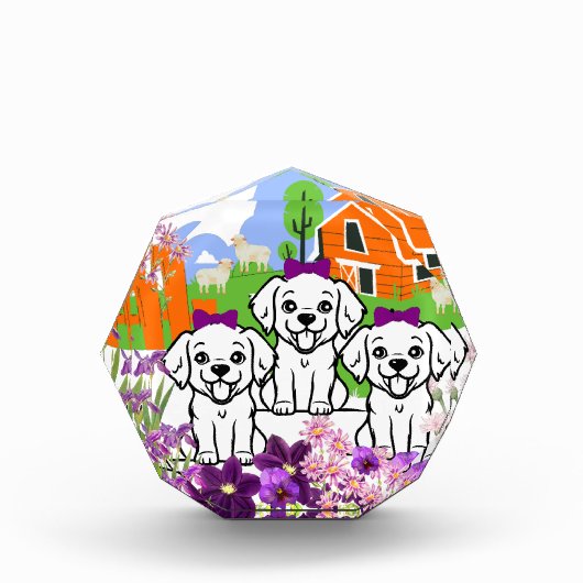 Niedliche Welpen Fotoblock (Vorderseite)