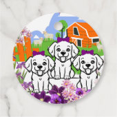 Niedliche Welpen Geschenkanhänger (Rückseite)