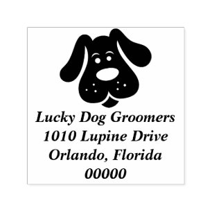 Niedliche Welpen-Hundegroomer-Briefmarke Permastempel