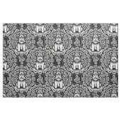 Niedliche Welpen im Blumengarten - Farbe Stoff (Fat Quarter (45,7 x 55,9 cm))