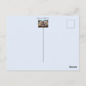 Niedliche Welpen in einem Korb Postkarte (Rückseite)