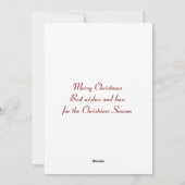 Niedliche Welpen in Weihnachtsmannmützen Feiertagskarte (Rückseite)