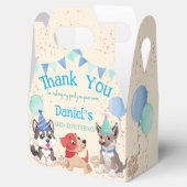 Niedliche Welpen Jungen Welpen Party personalisier Geschenkschachtel (Geöffnet)