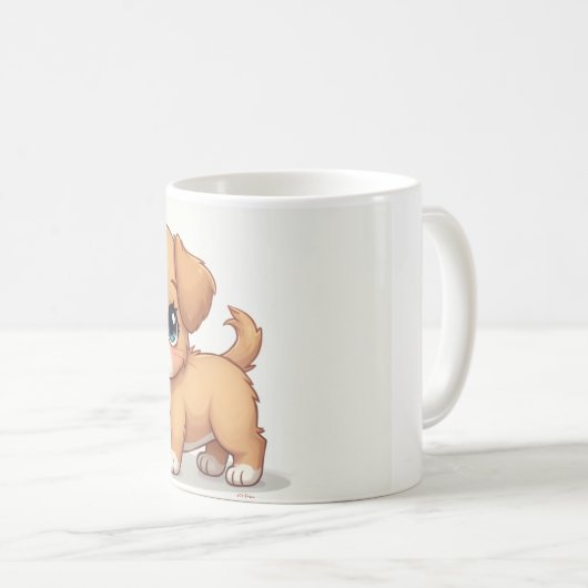 Niedliche Welpen. Kaffeetasse (VorderseiteRechts)