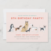 Niedliche Welpen Kinderhund Geburtstagsparty Einladung (Vorderseite)