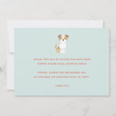 Niedliche Welpen Kinderhund Geburtstagsparty Einladung (Rückseite)