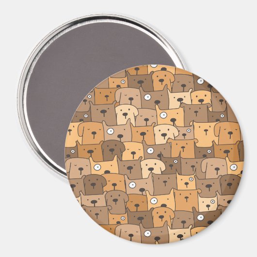 Niedliche Welpen Magnet (Vorderseite/Rückseite)