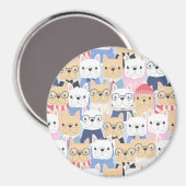 Niedliche Welpen Magnet (Vorderseite/Rückseite)