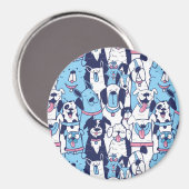 Niedliche Welpen Magnet (Vorderseite/Rückseite)
