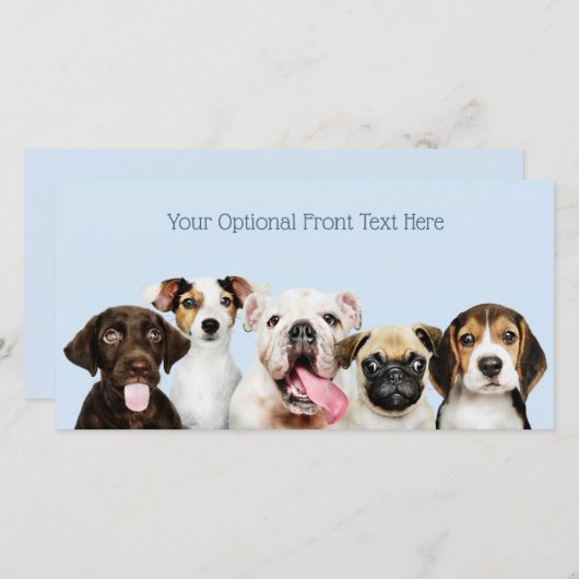 Niedliche Welpen mit benutzerdefiniertem Text (Vorne/Hinten)