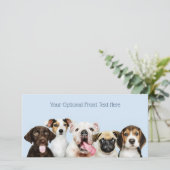 Niedliche Welpen mit benutzerdefiniertem Text (Stehend Vorderseite)