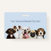 Niedliche Welpen mit benutzerdefiniertem Text Ausweis (Rückseite)