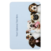 Niedliche Welpen mit benutzerdefiniertem Text Magnet (Vertikal)