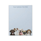 Niedliche Welpen mit benutzerdefiniertem Text Notizblock (Rotiert)