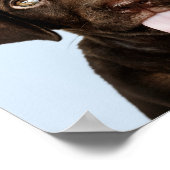 Niedliche Welpen mit benutzerdefiniertem Text Poster (Ecke)