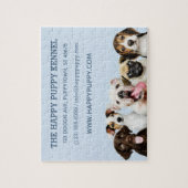 Niedliche Welpen mit benutzerdefiniertem Text Puzzle (Vertikal)