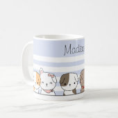 Niedliche Welpen Personalisiert Kaffeetasse (Vorderseite Links)