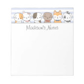 Niedliche Welpen Personalisiert Notepad Notizblock (Vorderseite)