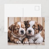 Niedliche Welpen Postkarte (Vorne/Hinten)