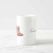 Niedliche Welpen und Rote Heelse Stift Skizze Prin Porzellantasse (Vorderseite)