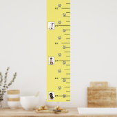 Niedliche Welpen-Wachstumstabelle Poster (Küche)