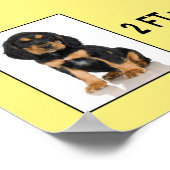 Niedliche Welpen-Wachstumstabelle Poster (Ecke)