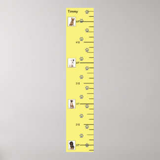 Niedliche Welpen-Wachstumstabelle Poster