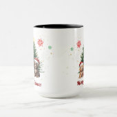 Niedliche Welpen Weihnachts-Kaffee-Tasse Tasse (Zentrum)