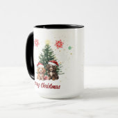 Niedliche Welpen Weihnachts-Kaffee-Tasse Tasse (Vorderseite Links)