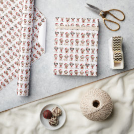 Niedliche Welpen Weihnachtswrapping Paper Geschenkpapier