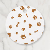 Niedliche Welpen Welpen Party danke Geschenkanhänger (Rückseite)