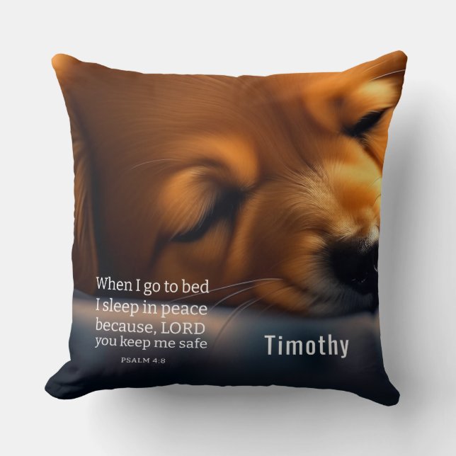 Niedliche Welpenbibel Kissen (Vorderseite)