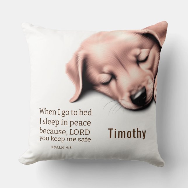 Niedliche Welpenbibel Kissen (Vorderseite)