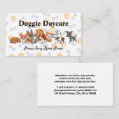 Niedliche Welpenbilder | Doggie Daycare Visitenkarte (Vorne/Hinten)