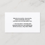 Niedliche Welpenbilder | Doggie Daycare Visitenkarte (Rückseite)