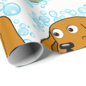 Niedliche Welpenblasen Geschenkpapier (Rolleneckpunkt)