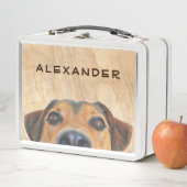 Niedliche Welpendarstellung Metall Brotdose (Beispiel)