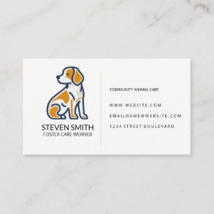 Niedliche Welpendarstellung   Tierische Lagerung Visitenkarte