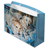 Niedliche Welpenfreunde-Geschenktasche Große Geschenktüte (Rückseite Schrägansicht)