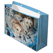 Niedliche Welpenfreunde-Geschenktasche Große Geschenktüte (Vorderseite Schrägansicht)